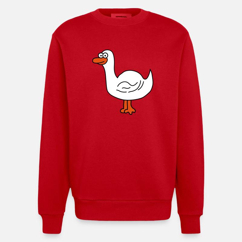 Enten - Heavyweight Oversized Organic Crew Neck Made in EU - Rot