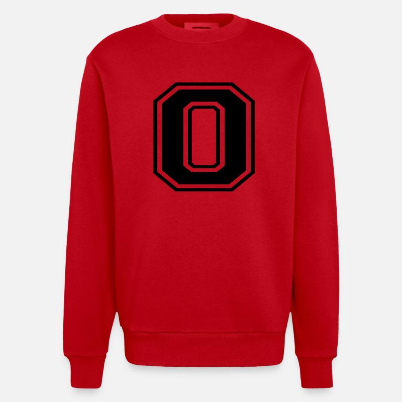 o - Heavyweight Oversized Organic Crew Neck Made in EU - Rot