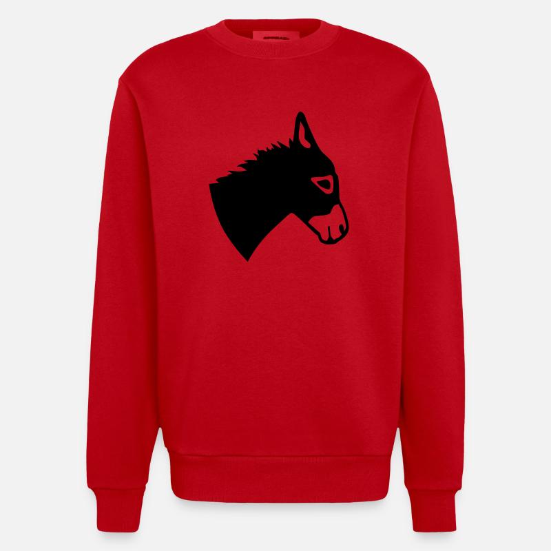 Esel - Heavyweight Oversized Organic Crew Neck Made in EU - Rot