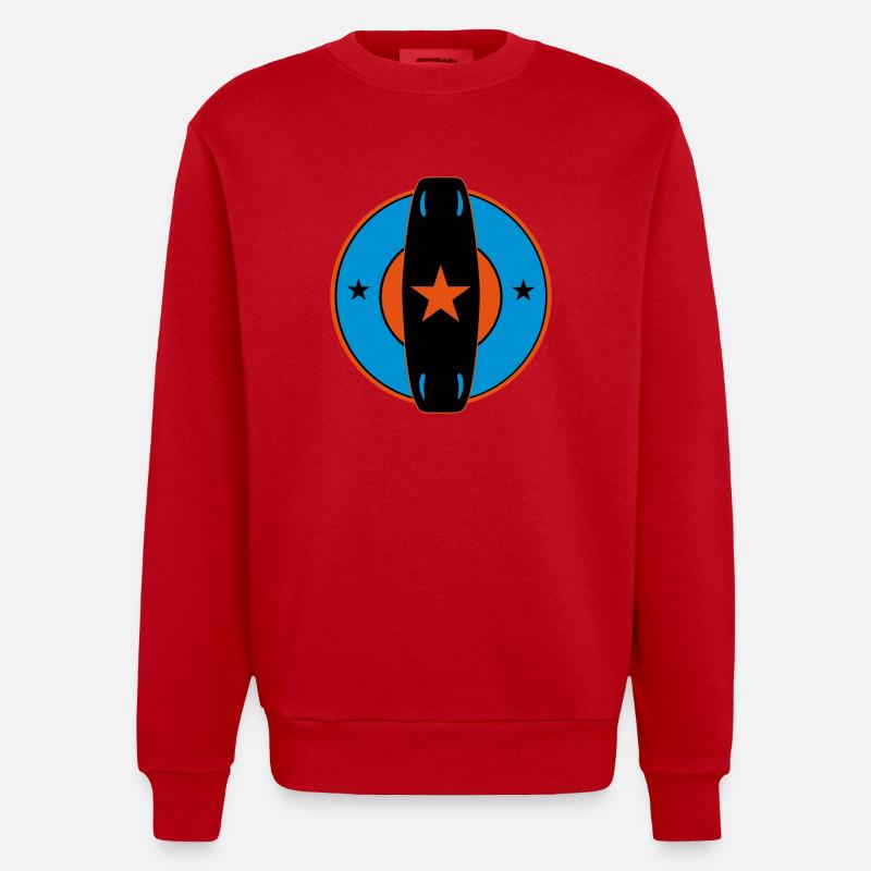 boarder_vec_3 de - Heavyweight Oversized Organic Crew Neck Made in EU - Rot