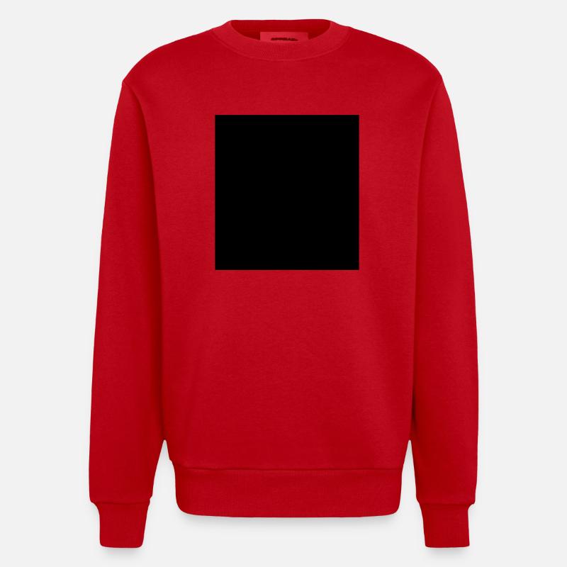 Rectangle black vector - Heavyweight Oversized Organic Crew Neck Made in EU - red