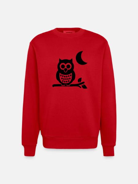 Eule - Heavyweight Oversized Organic Crew Neck Made in EU - Rot