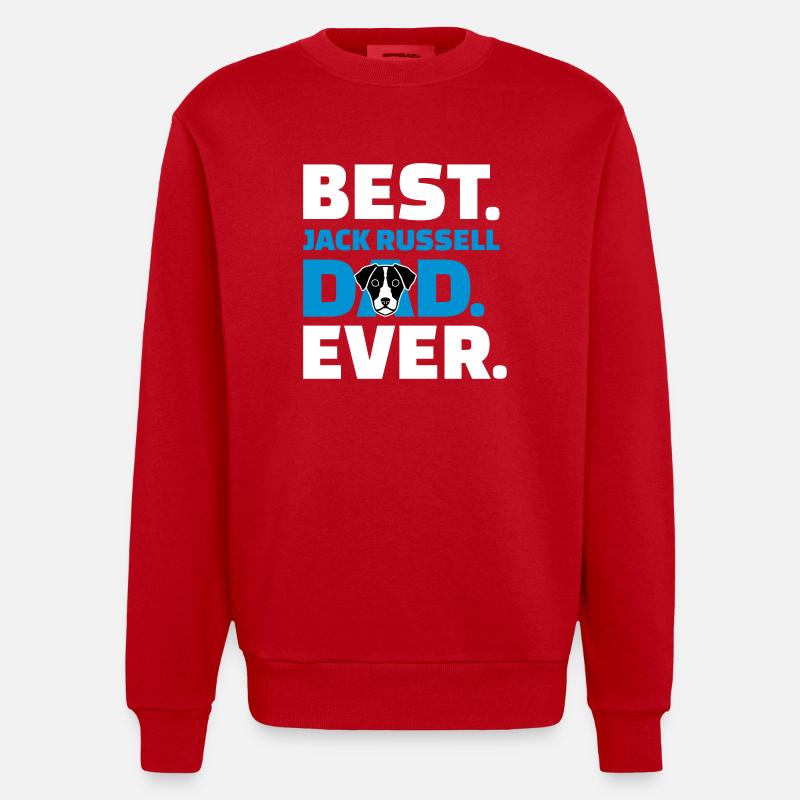 Jack Russell - Heavyweight Oversized Organic Crew Neck Made in EU - Rot