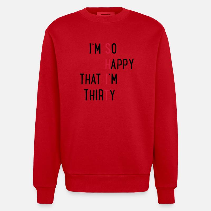 30e anniversaire - Sweat bio épais oversize fabriqué en UE - rouge