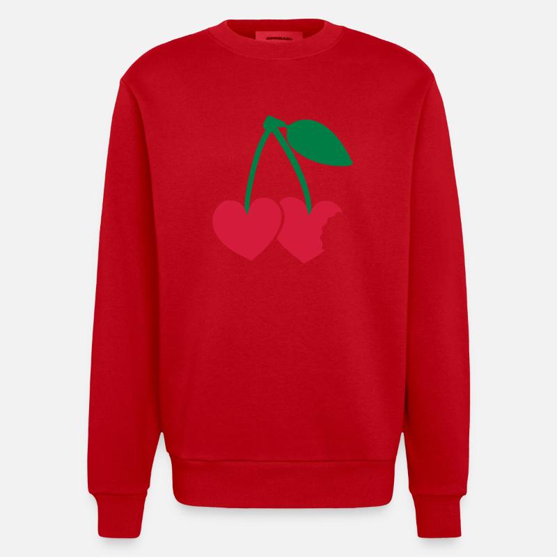 kirschen1__f2 - Sweat bio épais oversize fabriqué en UE - rouge
