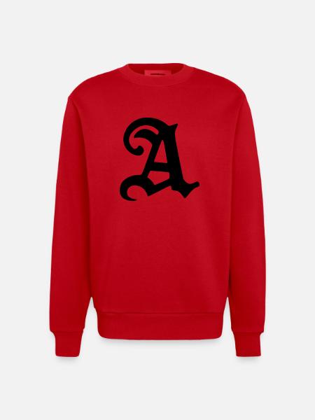 A - Heavyweight Oversized Organic Crew Neck Made in EU - Rot