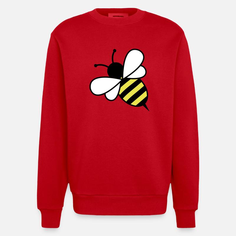 bee - Sweat bio épais oversize fabriqué en UE - rouge