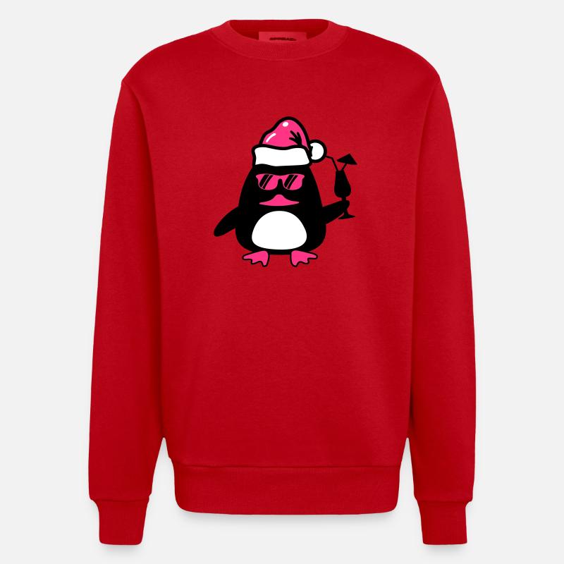 Noël du canard de plage - Sweat bio épais oversize fabriqué en UE - rouge