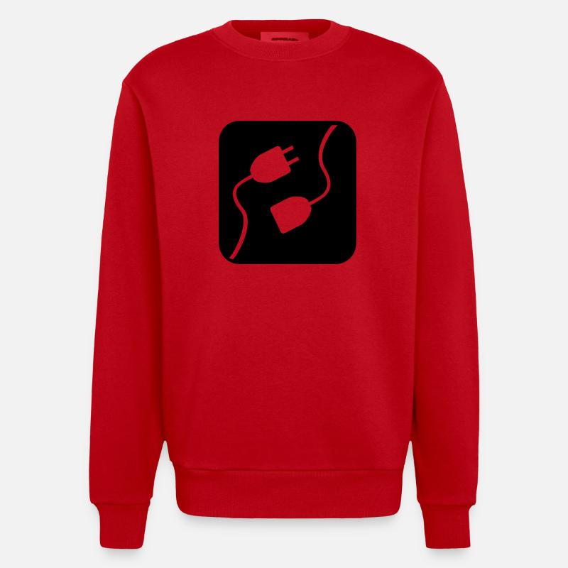 Électicité - Sweat bio épais oversize fabriqué en UE - rouge