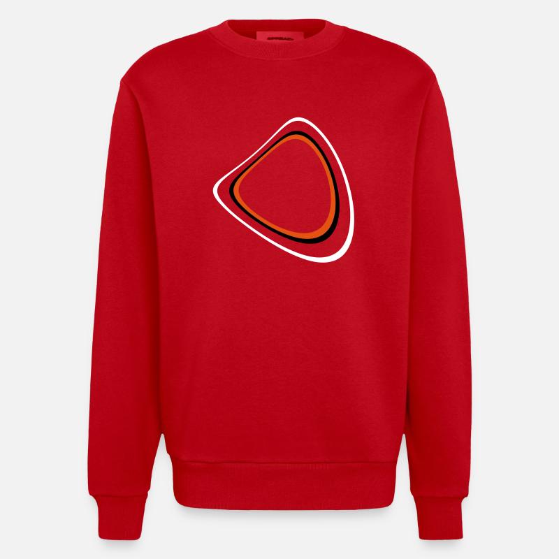 Rétro Circleage - Sweat bio épais oversize fabriqué en UE - rouge