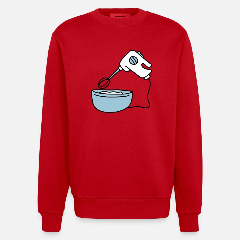Mixing Bowl And Handmixer - Sweat bio épais oversize fabriqué en UE - rouge