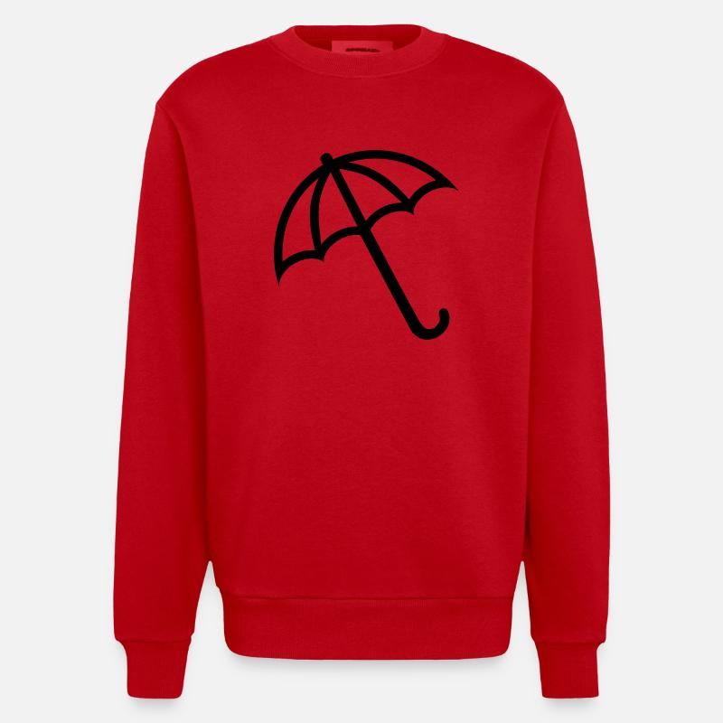Parapluie - Sweat bio épais oversize fabriqué en UE - rouge