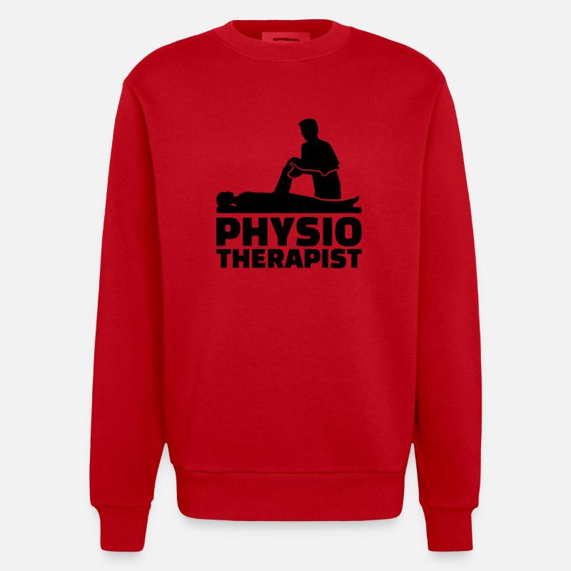 Physiotherapist - Sweat bio épais oversize fabriqué en UE - rouge