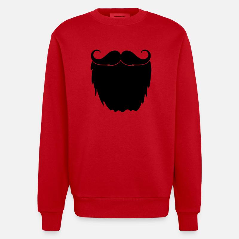 vollbart - Heavyweight Oversized Organic Crew Neck Made in EU - Rot