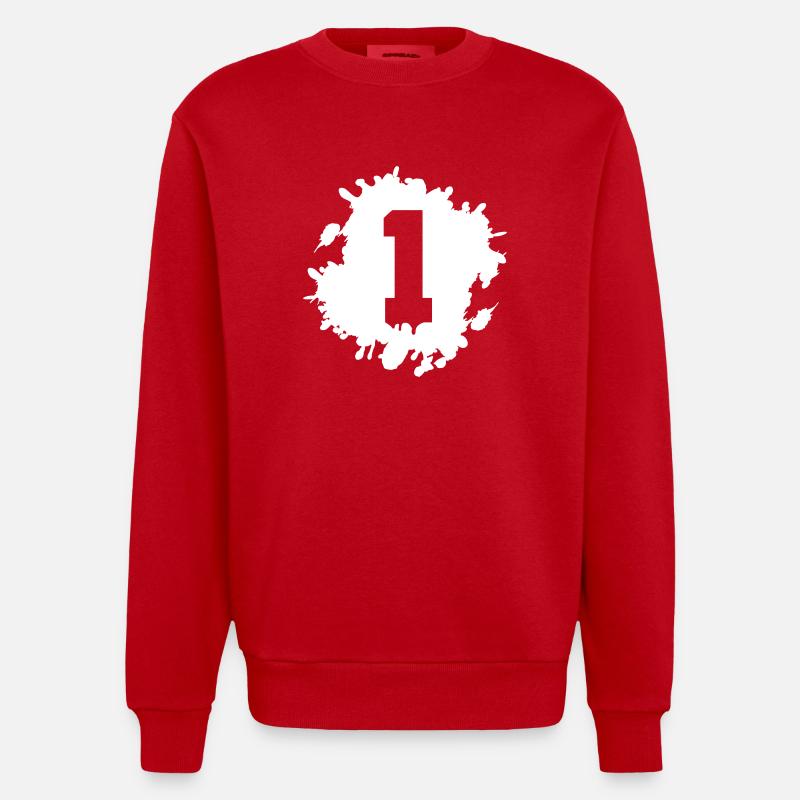 1 goutte - Sweat bio épais oversize fabriqué en UE - rouge
