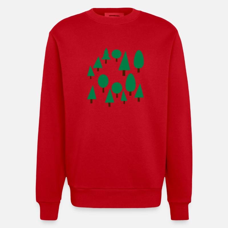 Wald - Heavyweight Oversized Organic Crew Neck Made in EU - Rot