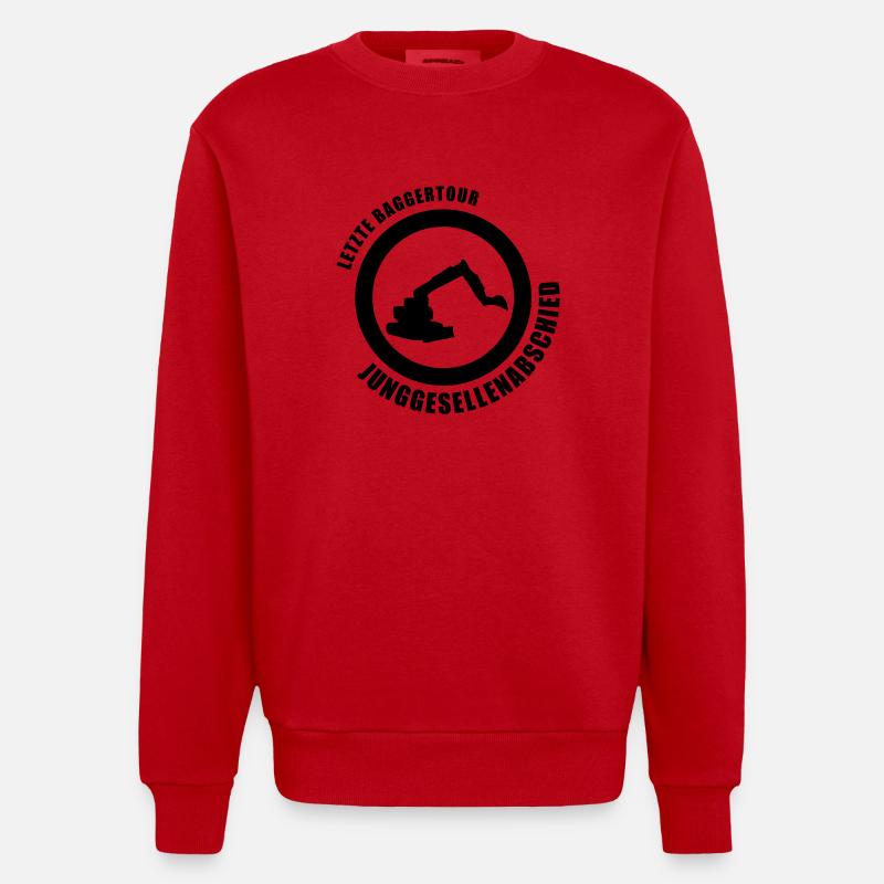 baggertour junggesellenabschied - Heavyweight Oversized Organic Crew Neck Made in EU - red