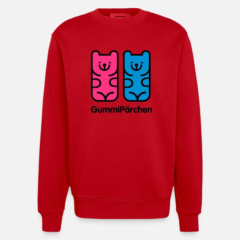 GummiPärchen - Heavyweight Oversized Organic Crew Neck Made in EU - Rot