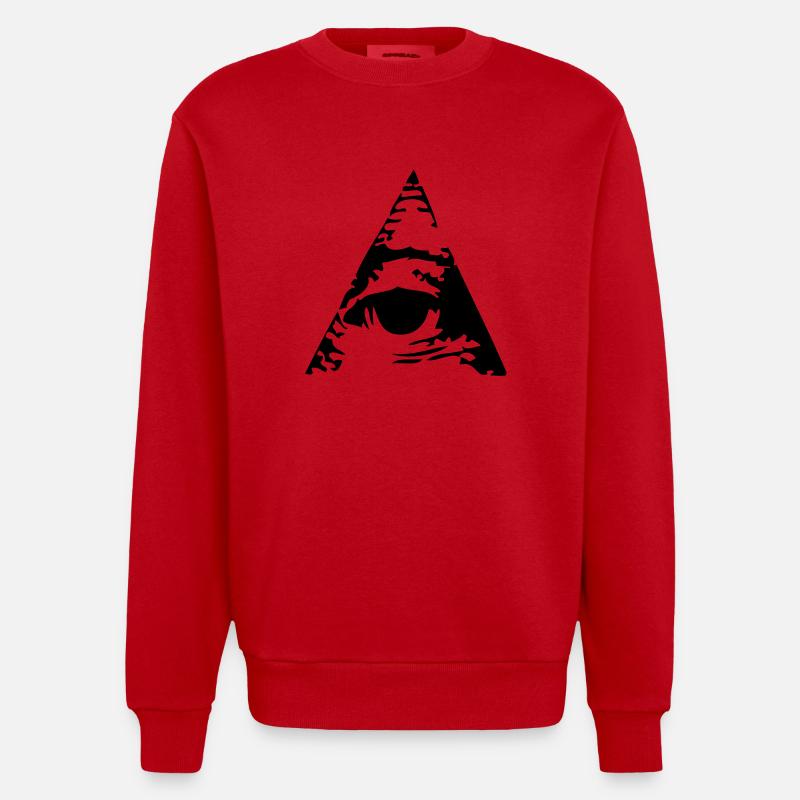 Pyramide - Sweat bio épais oversize fabriqué en UE - rouge
