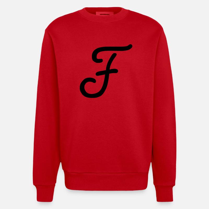 f - Heavyweight Oversized Organic Crew Neck Made in EU - Rot