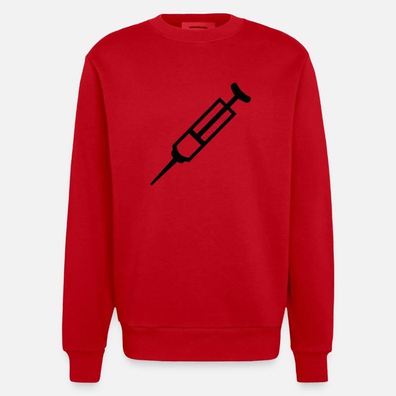 Spritze - Heavyweight Oversized Organic Crew Neck Made in EU - Rot
