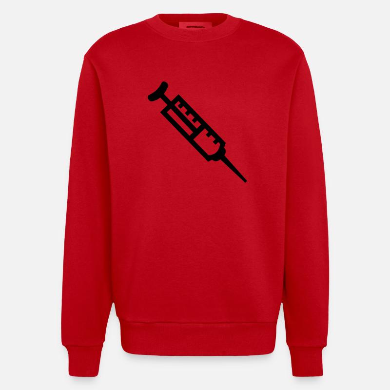 Spritze - Heavyweight Oversized Organic Crew Neck Made in EU - Rot