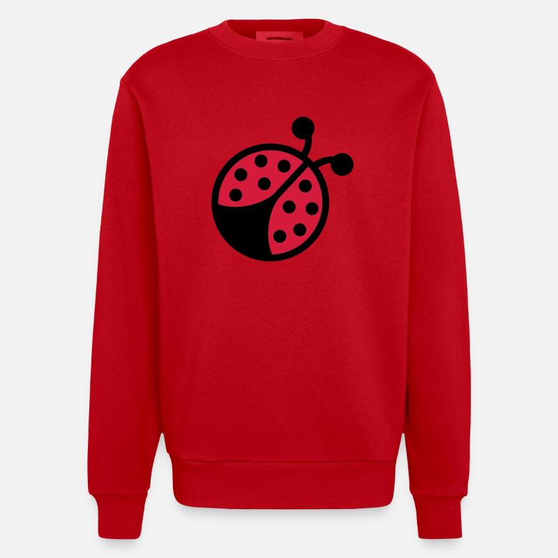 Marienkäfer - Heavyweight Oversized Organic Crew Neck Made in EU - Rot