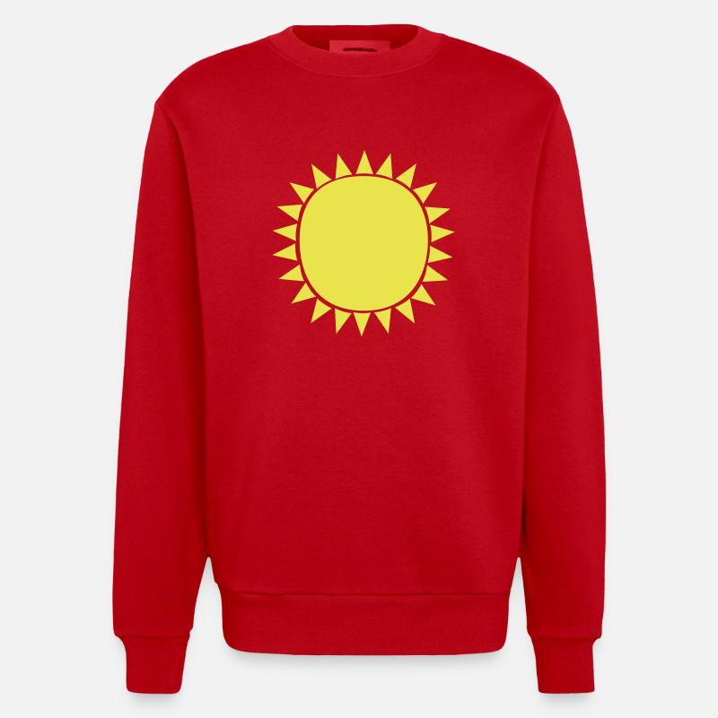 Soleil Soleil - Sweat bio épais oversize fabriqué en UE - rouge