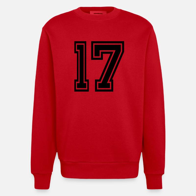 17 - Heavyweight Oversized Organic Crew Neck Made in EU - Rot
