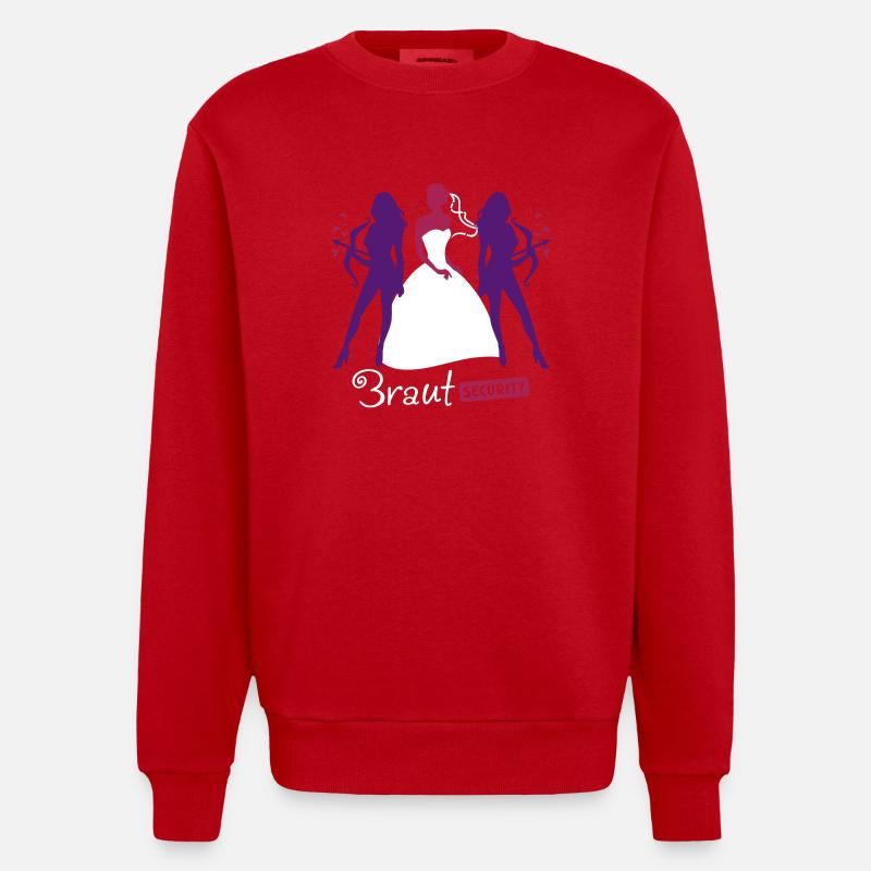 Bride de sécurité 3C - Sweat bio épais oversize fabriqué en UE - rouge