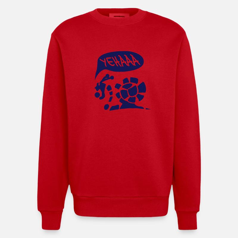Snail course escargot YEAHAAA - Sweat bio épais oversize fabriqué en UE - rouge