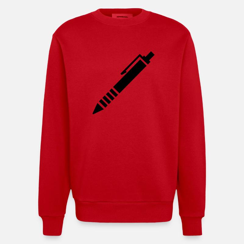 Stift - Heavyweight Oversized Organic Crew Neck Made in EU - Rot