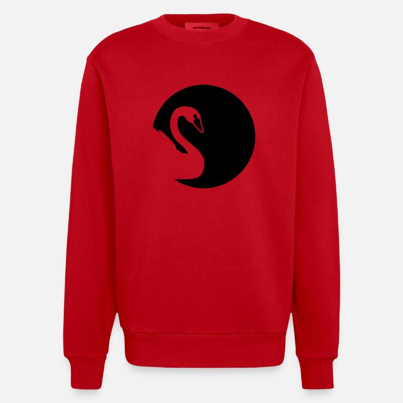 Schwan - Heavyweight Oversized Organic Crew Neck Made in EU - Rot