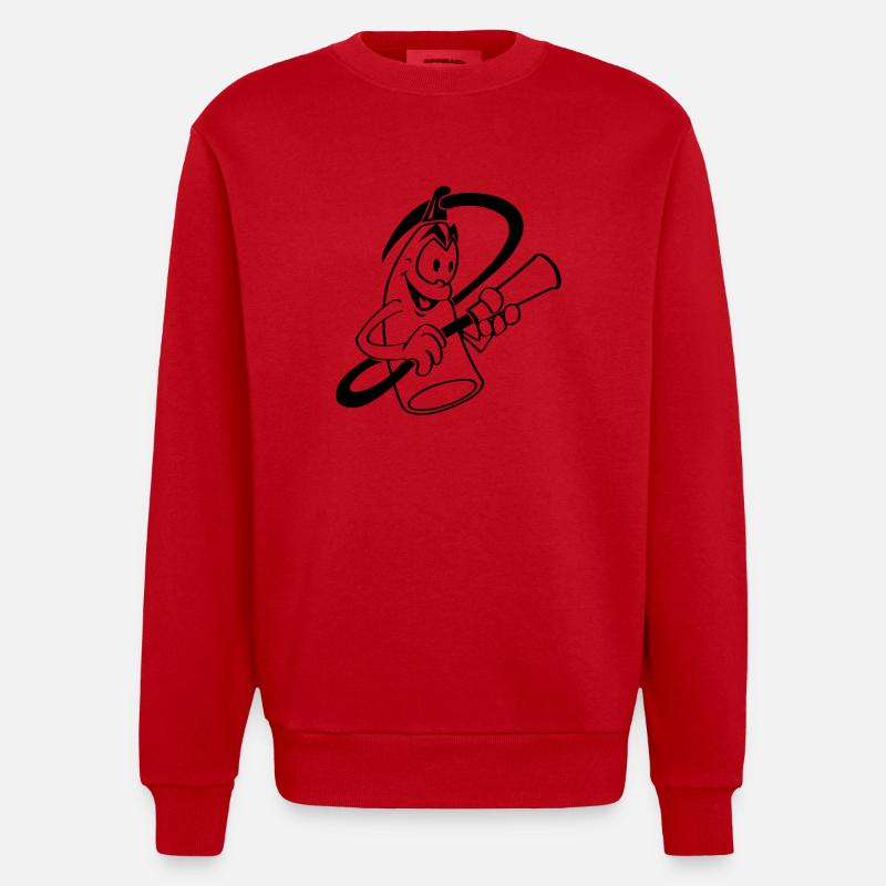 extinctoon - Sweat bio épais oversize fabriqué en UE - rouge