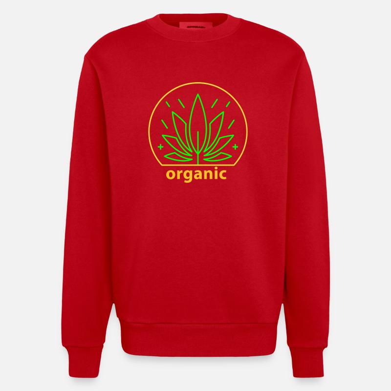 CN19 - Heavyweight Oversized Organic Crew Neck Made in EU - Rot