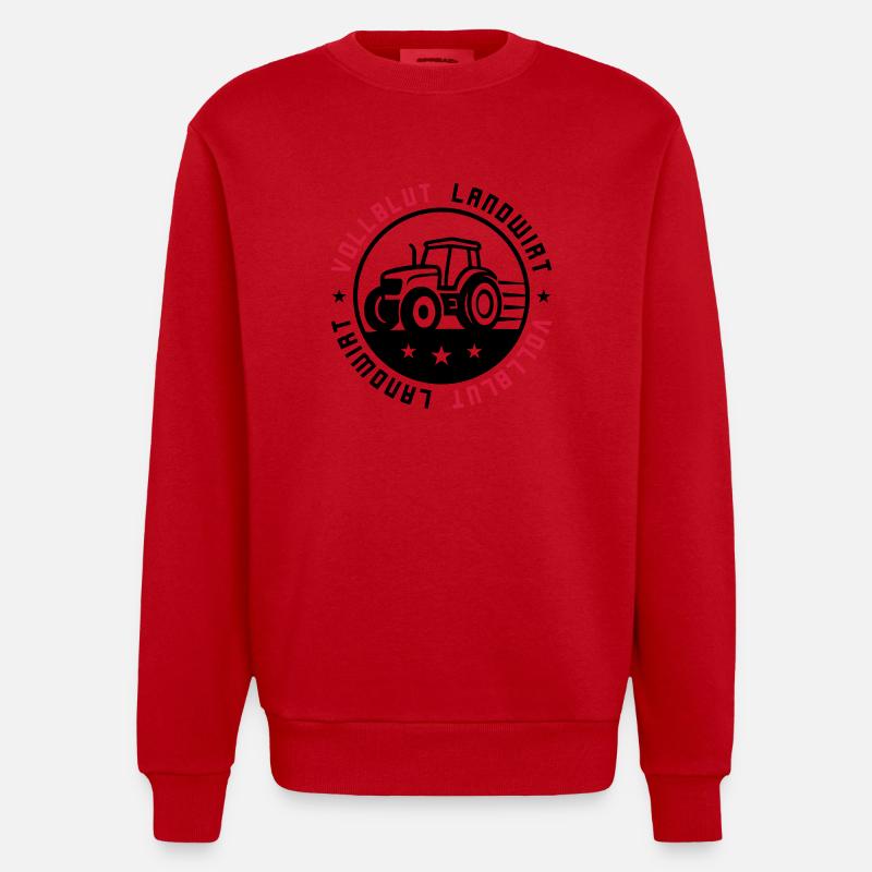 Fermier pur-sang - Sweat bio épais oversize fabriqué en UE - rouge