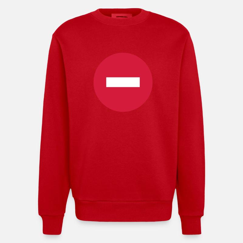 minus2 - Heavyweight Oversized Organic Crew Neck Made in EU - Rot