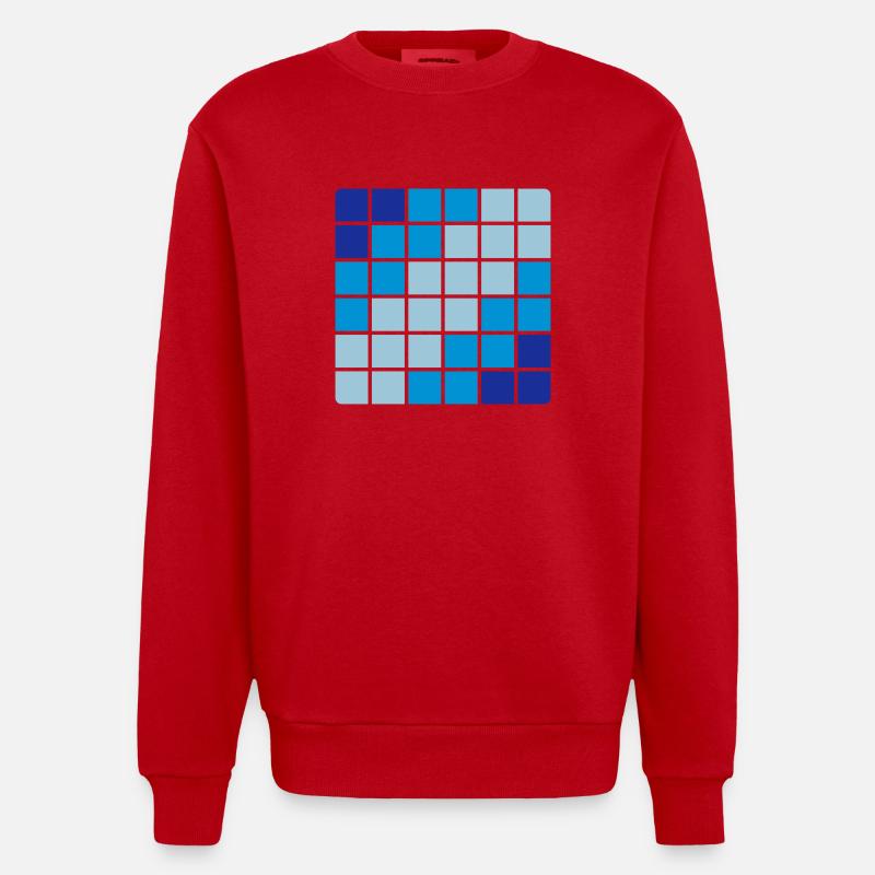Muster - Heavyweight Oversized Organic Crew Neck Made in EU - Rot