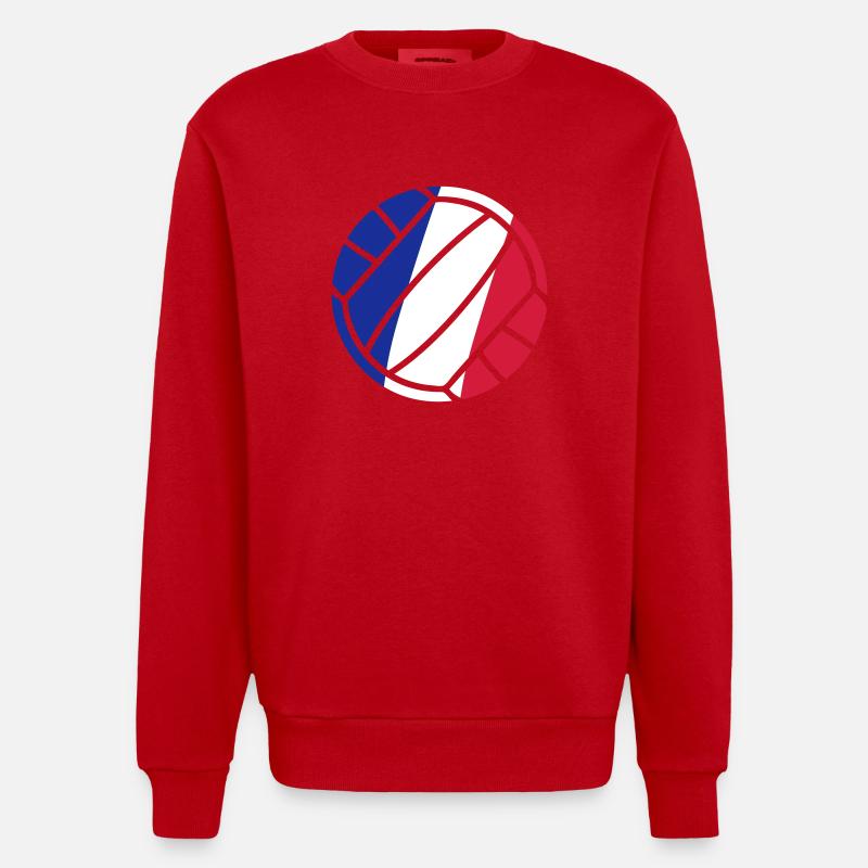 balle de volley-ball - Sweat bio épais oversize fabriqué en UE - rouge