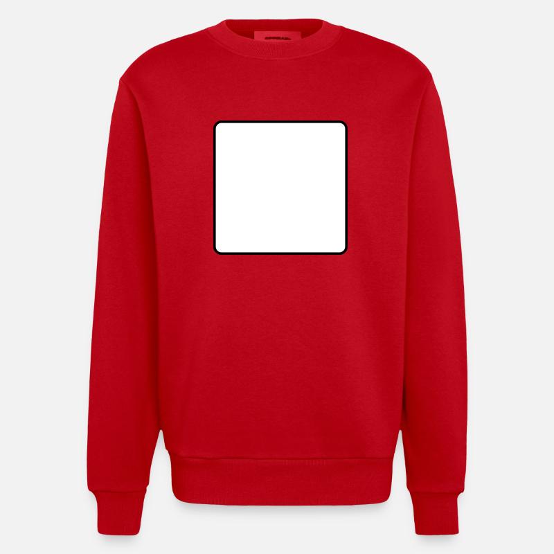 / Frame frames / / square / / rectangle / text - Heavyweight Oversized Organic Crew Neck Made in EU - red