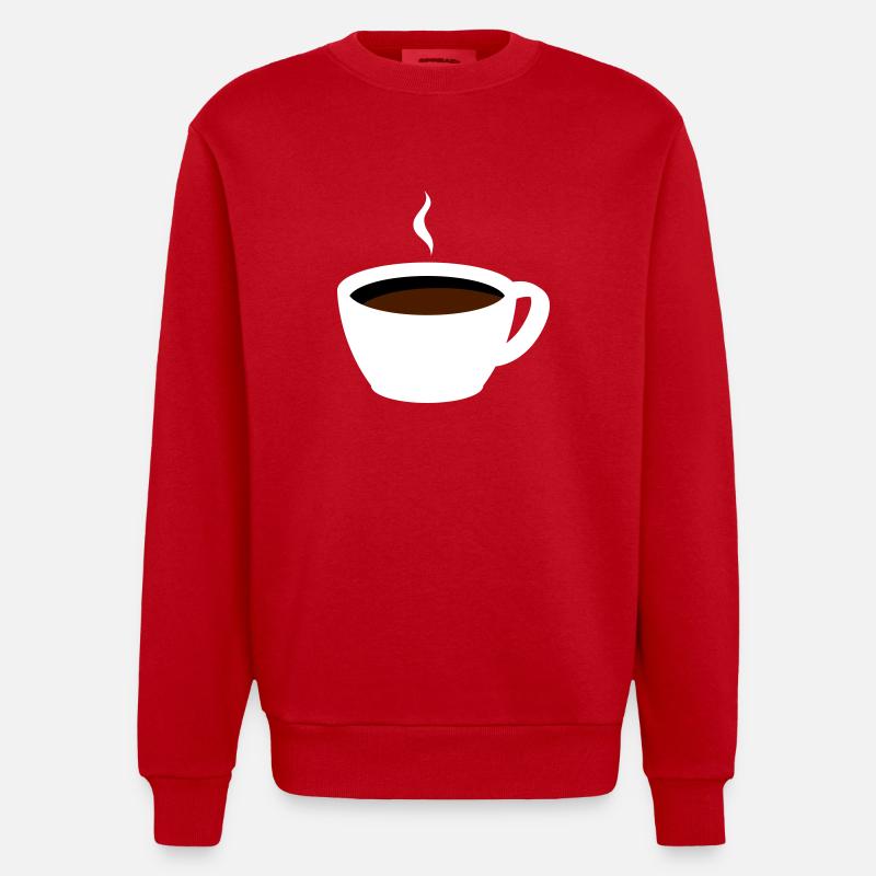 Kaffeetasse - Heavyweight Oversized Organic Crew Neck Made in EU - Rot