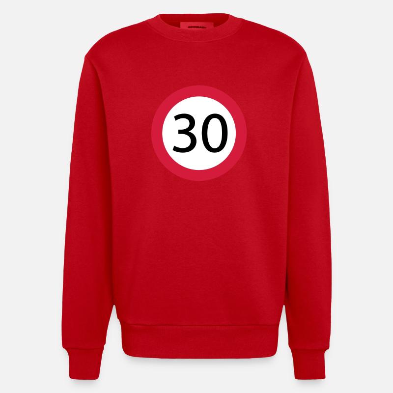 30 - Sweat bio épais oversize fabriqué en UE - rouge