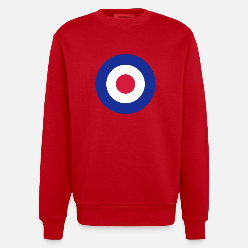 mod-target-3 - Heavyweight Oversized Organic Crew Neck Made in EU - red