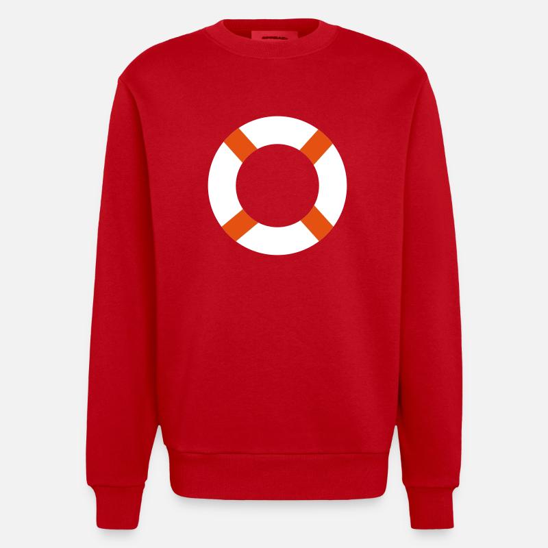 bouée - Sweat bio épais oversize fabriqué en UE - rouge