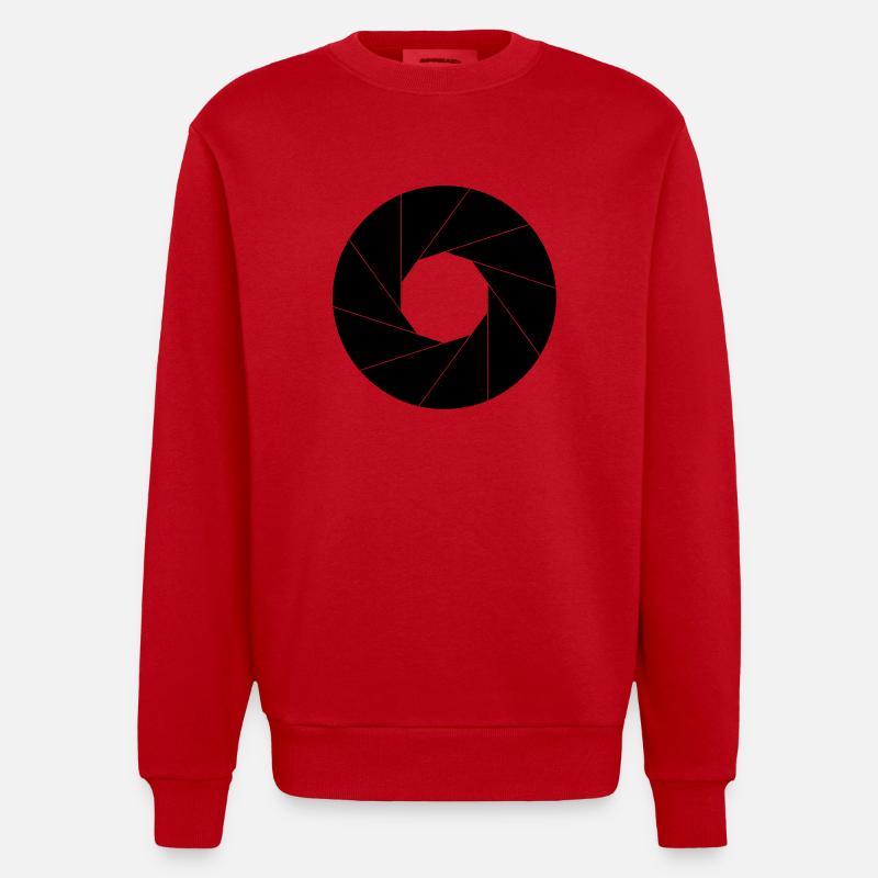 shutter - Heavyweight Oversized Organic Crew Neck Made in EU - Rot