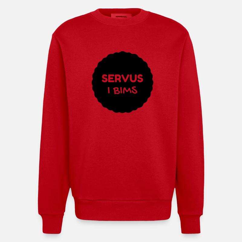 SERVUS - Heavyweight Oversized Organic Crew Neck Made in EU - Rot