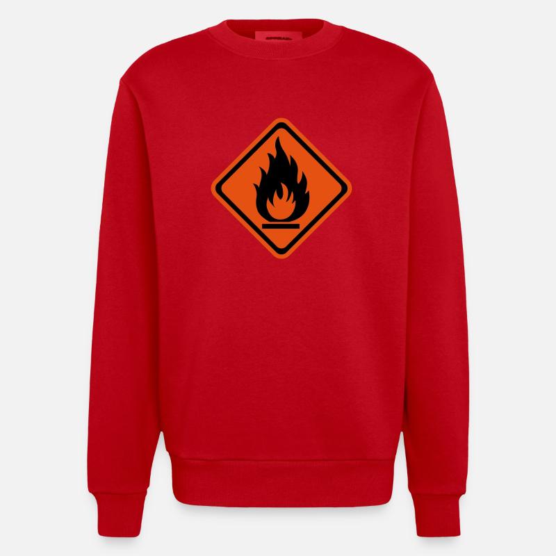 inflammable - Sweat bio épais oversize fabriqué en UE - rouge