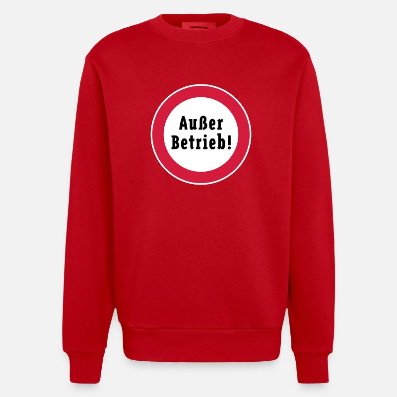 Hors service! (3C) - Sweat bio épais oversize fabriqué en UE - rouge