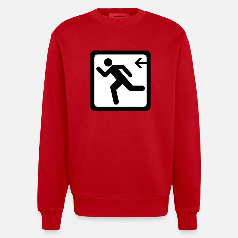Exit - Heavyweight Oversized Organic Crew Neck Made in EU - Rot