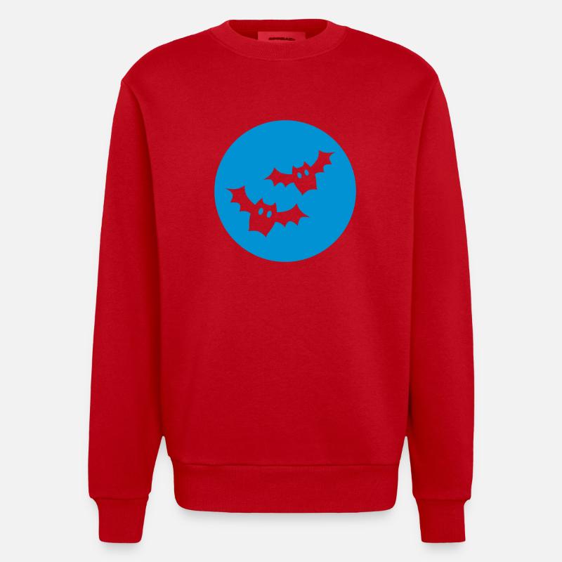 Fledermäuse - Heavyweight Oversized Organic Crew Neck Made in EU - Rot